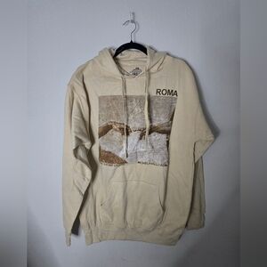 NWT Roma Sistine Chapel Cream Graphic Hoodie Mens Size Medium